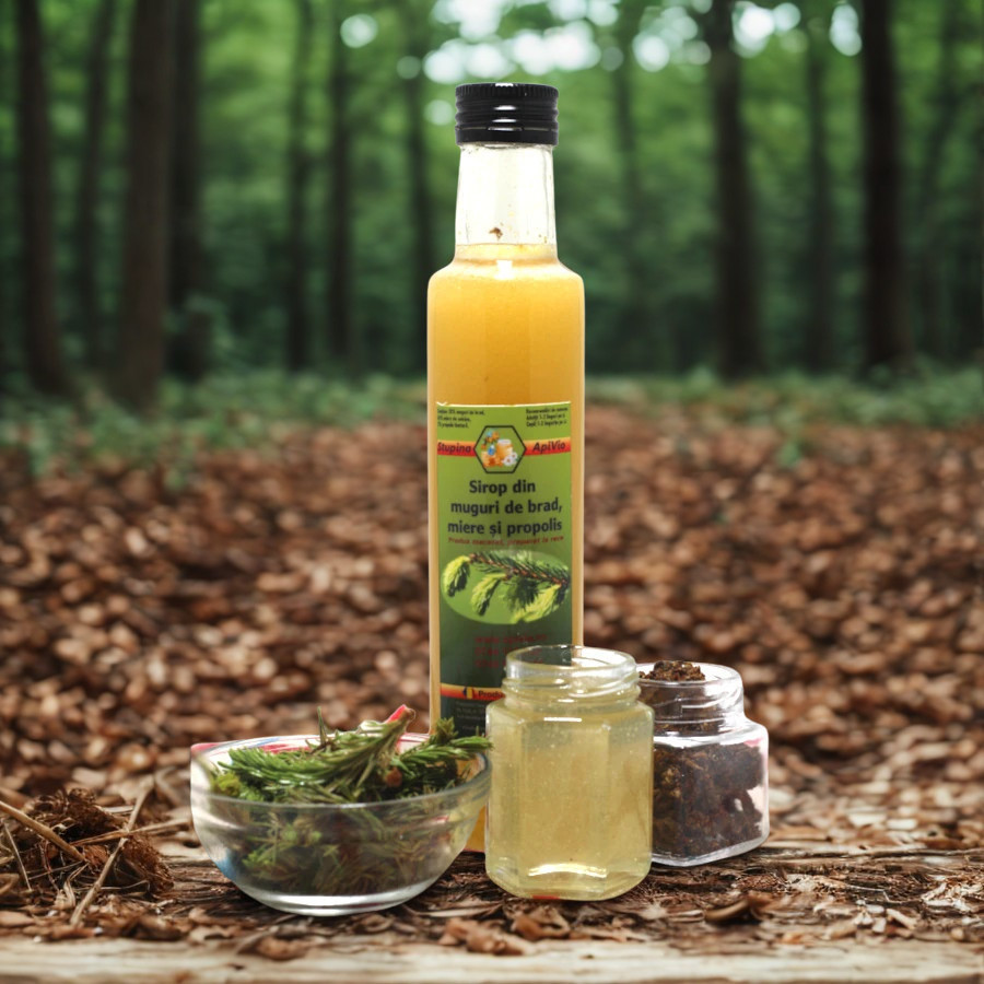 sirop din muguri de brad cu miere si propolis